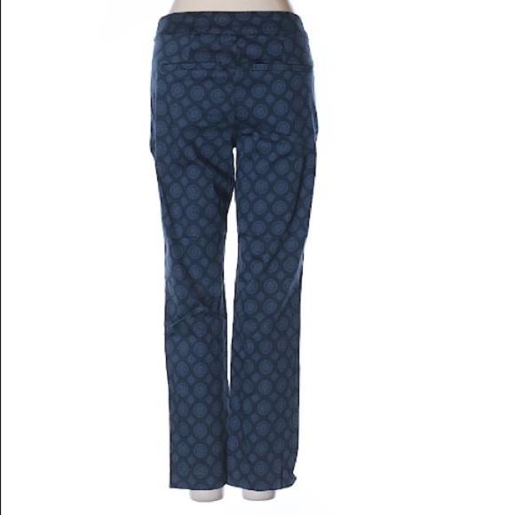 NYDJ casual pants paisley print blue size 0P Petites Lift tuck technology - Picture 2 of 2